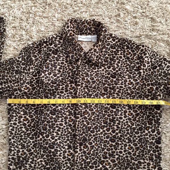 Chico’s Animal Print Jacket Blouse Medium/Size 1 - Picture 2 of 6
